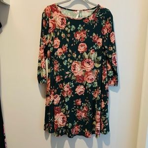 Green Floral Dress